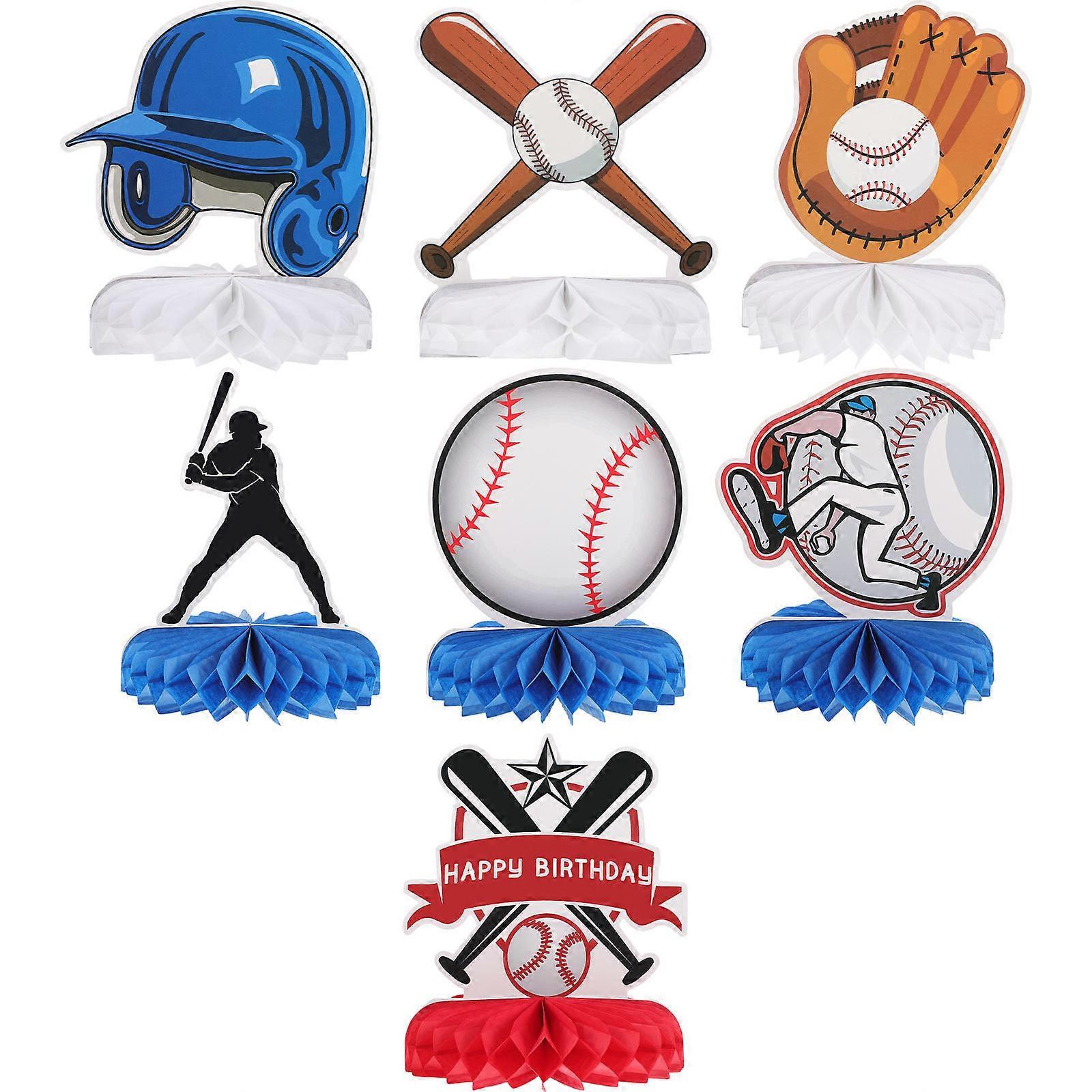 Paperboard Baseball Honeycomb Decor for Decoration 2Sets