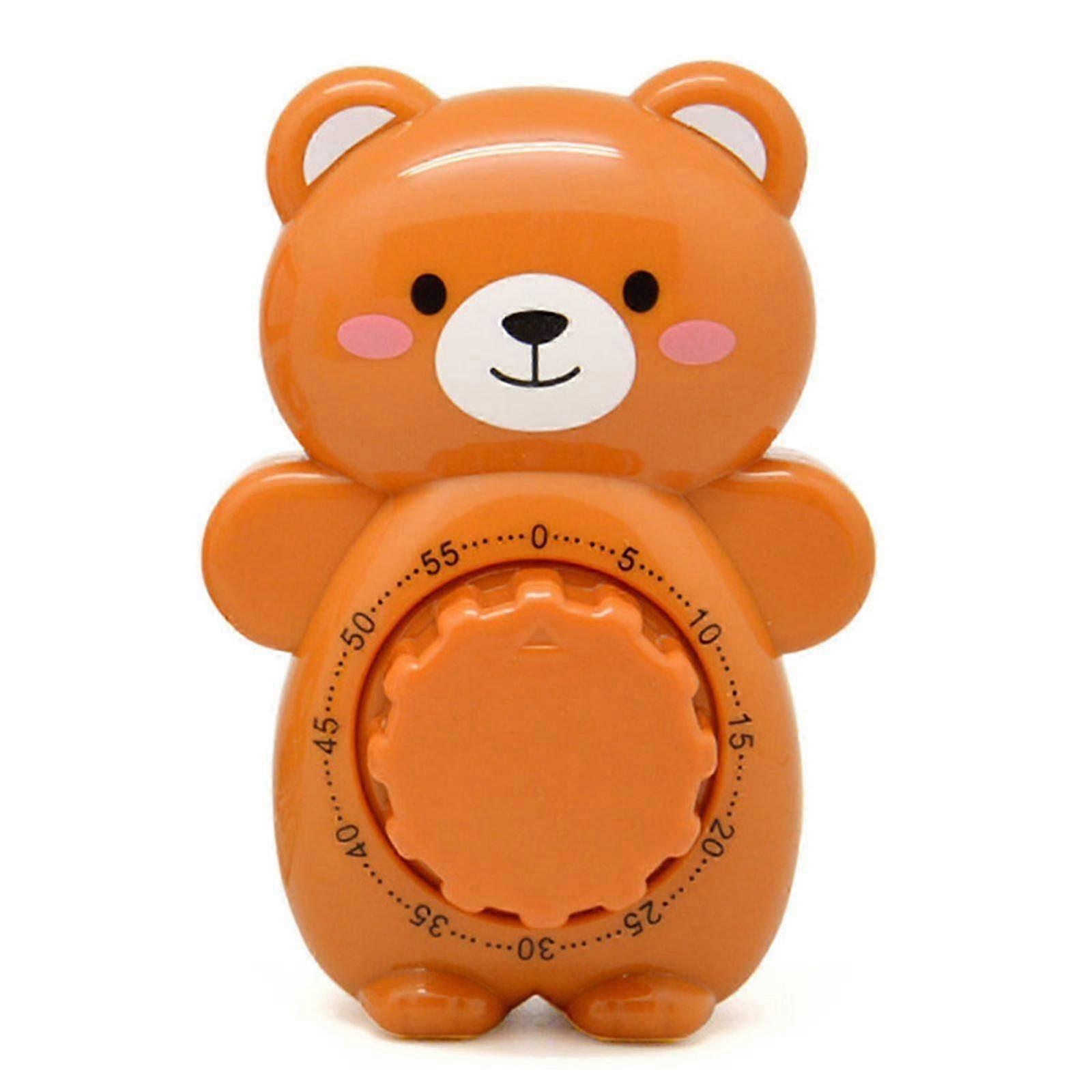 Plastic Baking Timer Cooking Alarm Bear Shaped Kitchen Accessories 4 Colors