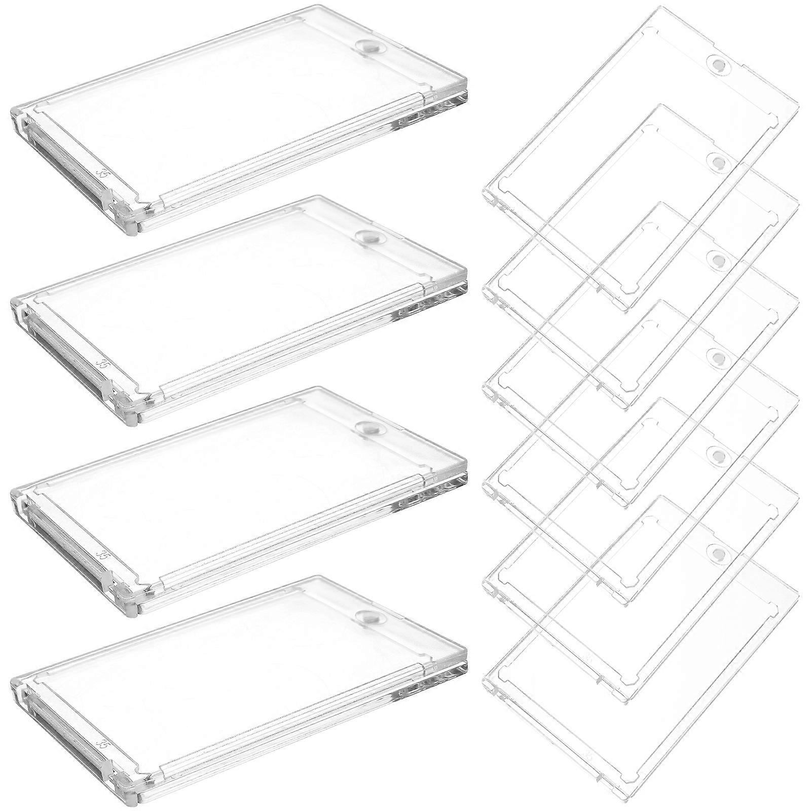 Bustine magnetiche per carte da gioco, 10 pezzi, in plastica trasparente.