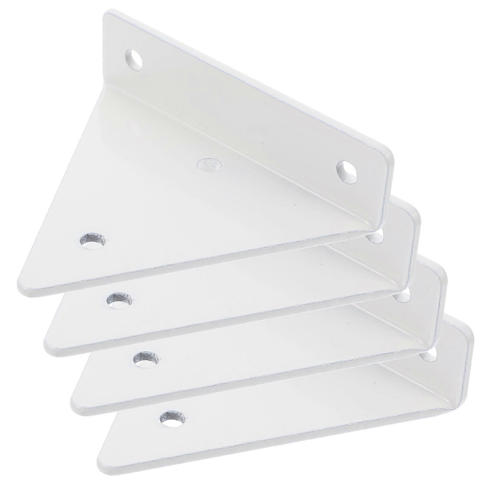 Wall Shelf Brackets Triangle Bracket for Heavy Duty 4Sets White Iron