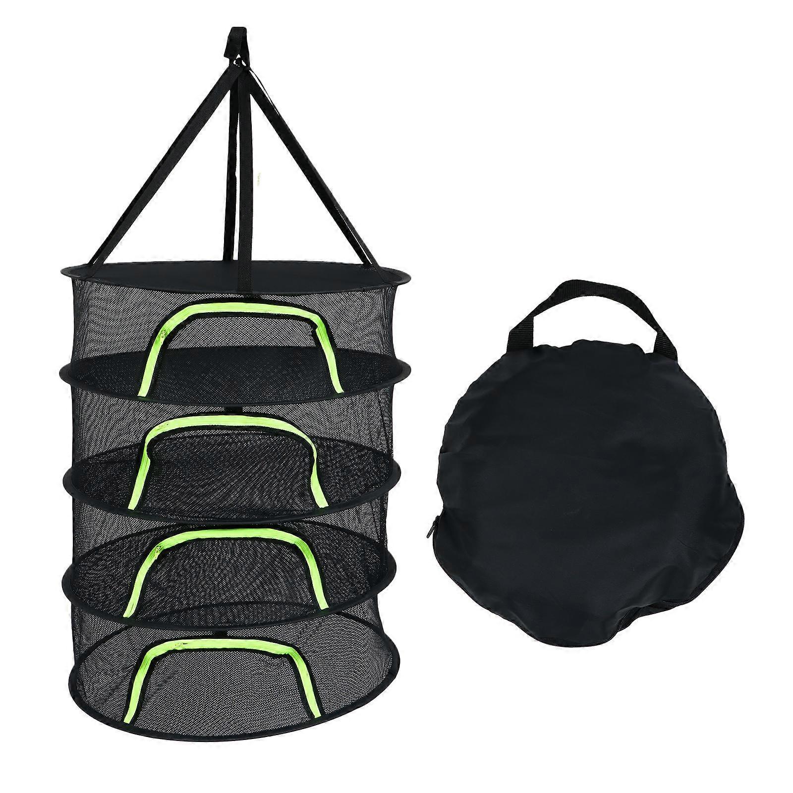 Foldable Drying Net Black for Storage Use Featuring 4 Layers