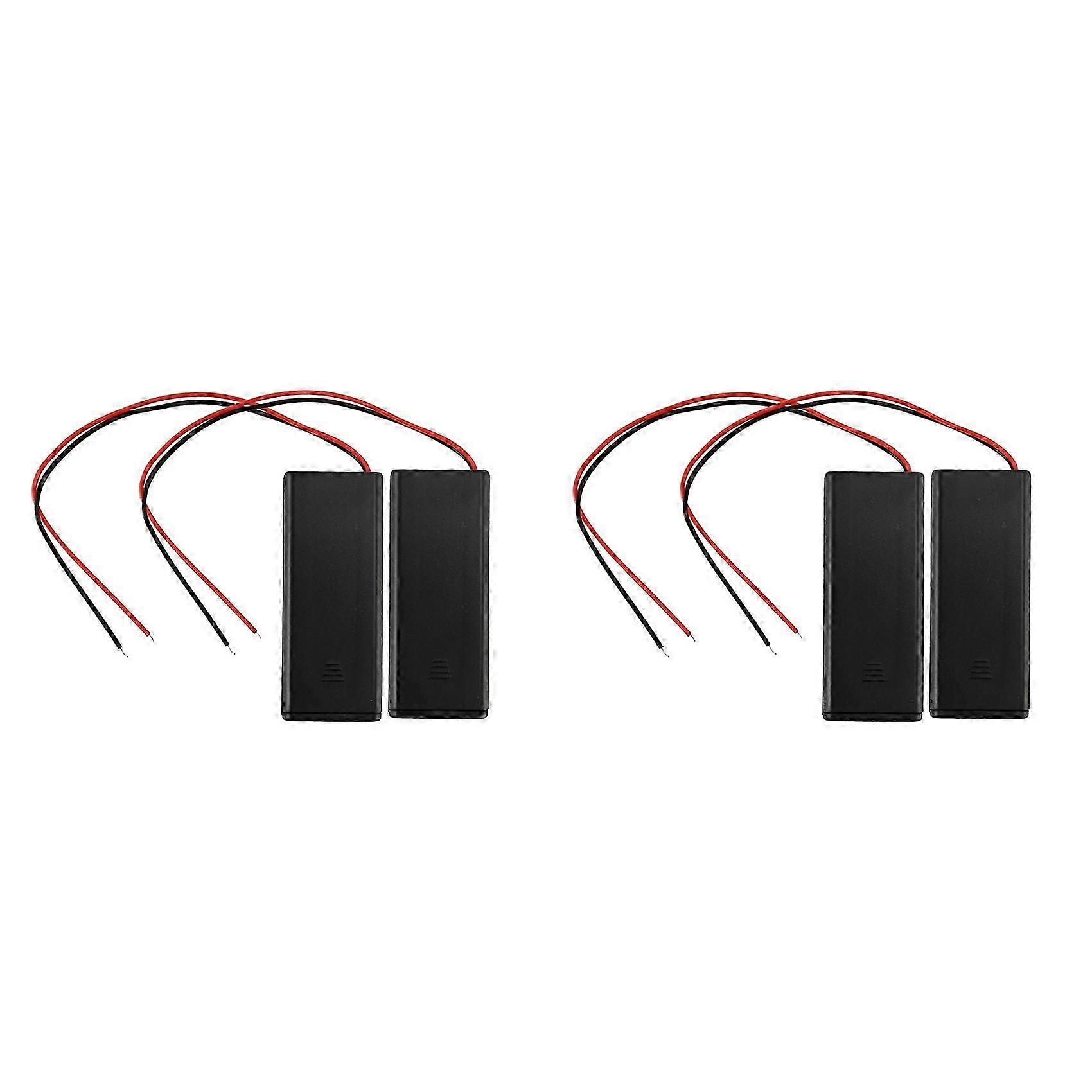 4 Pcs 2x AAA 3V Battery Holder Case with On/Off Switch
