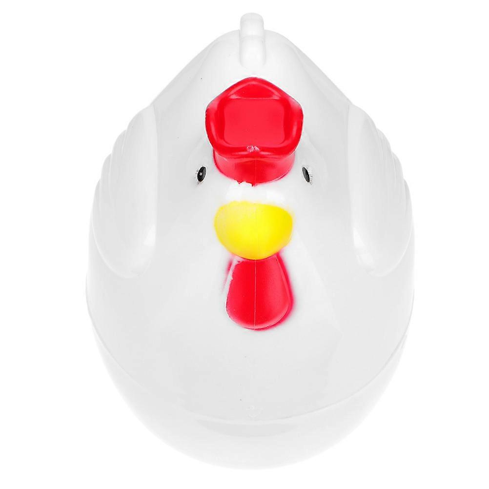 Creative Chicken Shaped Microwave Egg Steamer Steamed Egg Container (White)