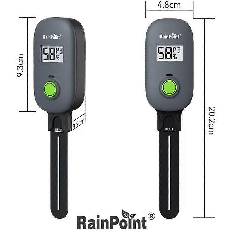 RAINPOINT Digital Soil Moisture Meter, Plant Soil Sensor, Soil Moisture Temperature