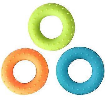 3-pack silicone recovery grip rings, hand exercisers, silicone squeeze grip strengtheners