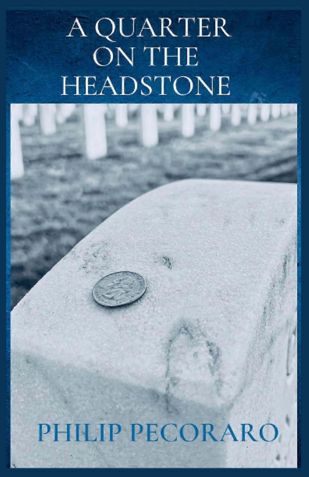 A quarter on the headstone