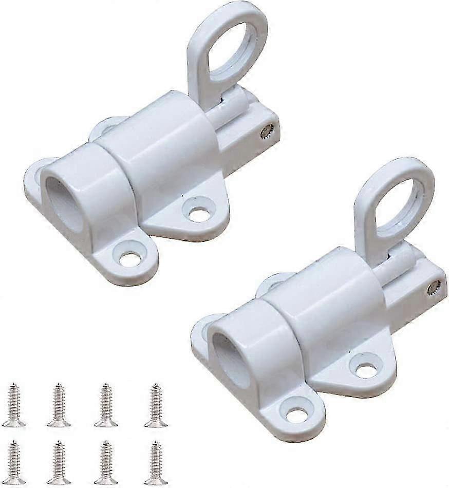 Self-closing latch - Spring door latch - Door latch - Security automatic window gate lock - Spring-loaded bolt latch (White) [MI]