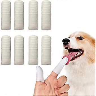 Pet Toothbrush for Dog Cat, 8Pcs 360 Full Surround Nylon Soft Fingertip Toothbrush for Easy Teeth Cleaning, Cat and Dog Dental Care