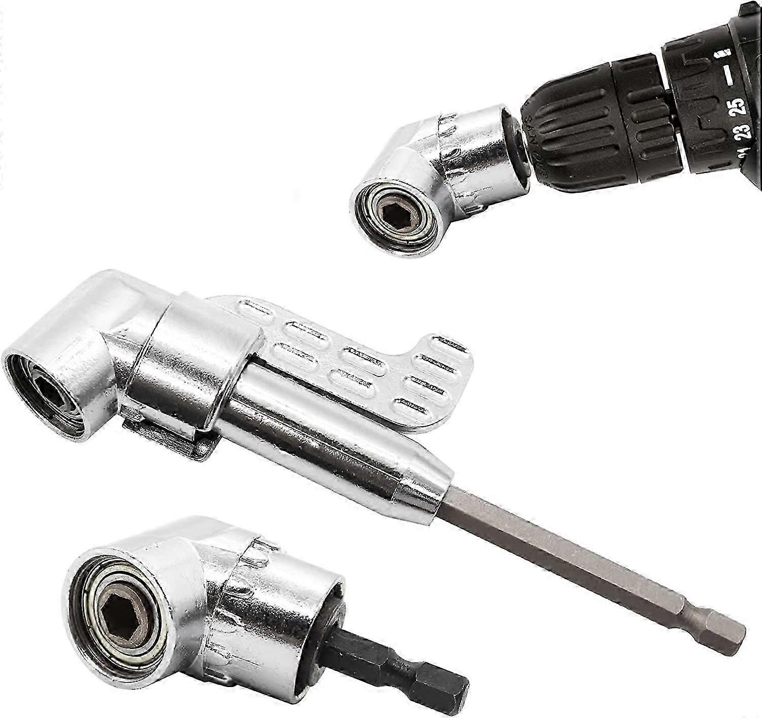 2pcs Right Angle Drill Bit, 105 Degree Angled Screwdriver Angle Head 1/4" Hex Shank