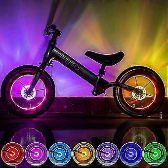 LED Bicycle Wheel Light Bike Front Tail Hub Spoke One Lamp With 7 Color 18 Modes Rechargeable Kids nce Bike Light
