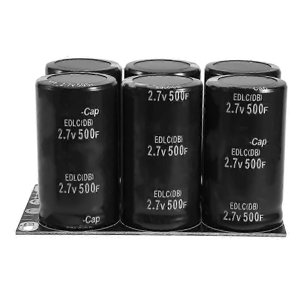2.7V 500F Capacitor with Protective Plate, High-Capacity Energy Storage for DIY Electronics and Backup Power