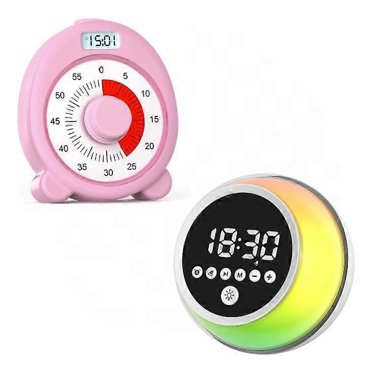 Useful Multifunctional Bedside Essentials: Bluetooth Alarm Clock Wake Up Light And Digital Kitchen Timer