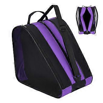 Triangle Roller Skate Bag Multi-Pocket Figure Skate Carry Bag With Adjustable Strap For Kids & Adult To Pros, Practice