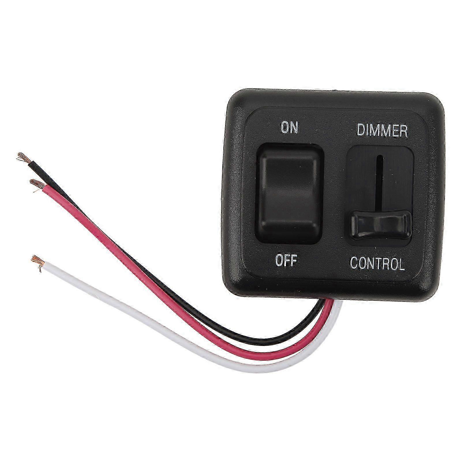 Toggle switch with dimmer control for RV and truck lighting