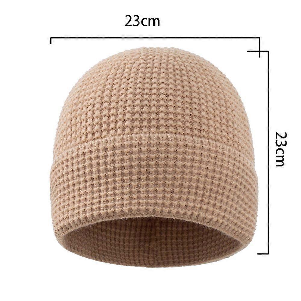 Beanie with wool cuffs