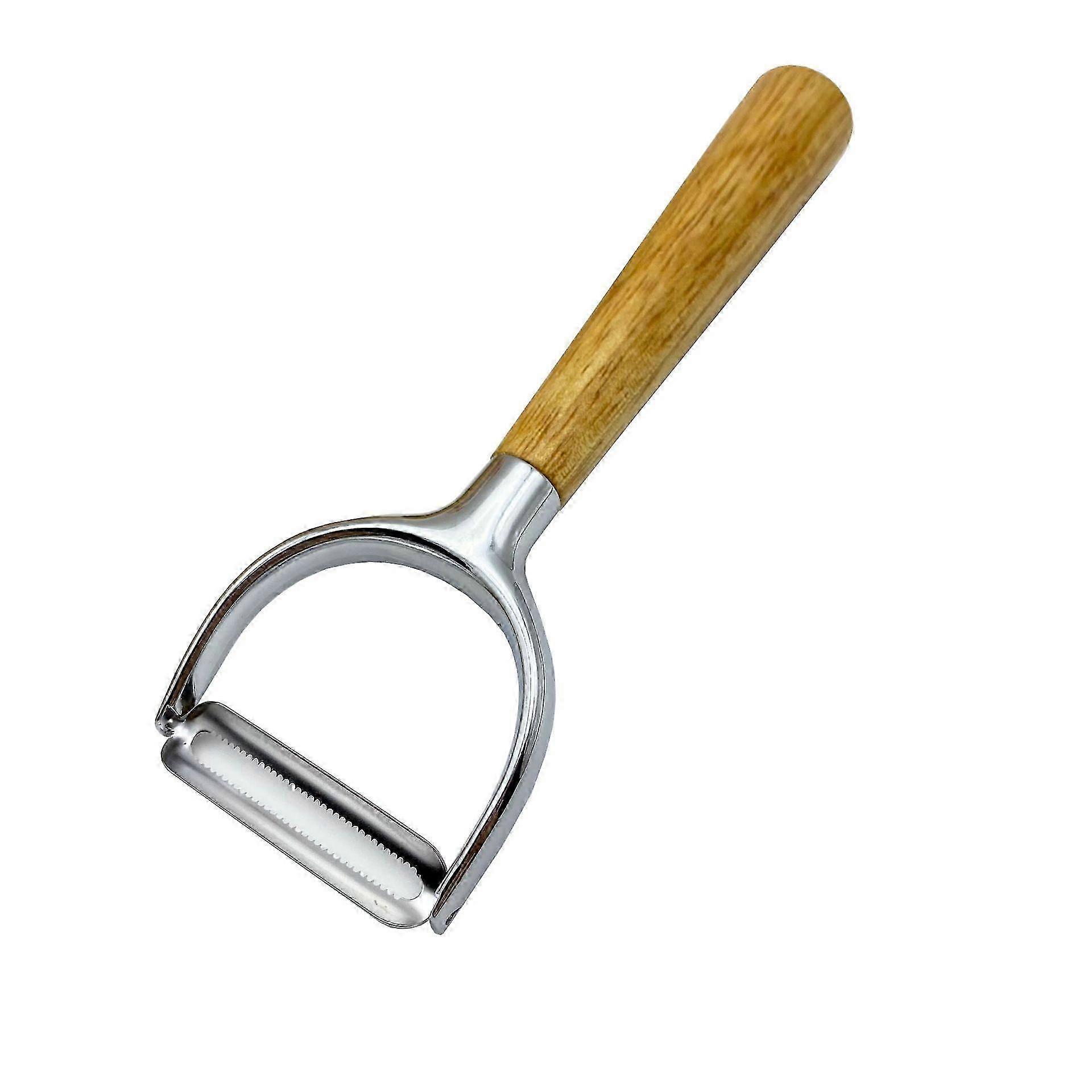Solid wood handle peeler compatible with peeling oak fruits