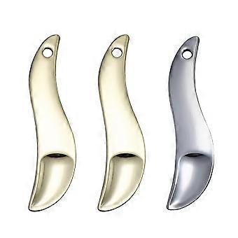 Beauty Cosmetics Scoop Face Cream Spoon for Home Use 3Pcs Assorted Color Zinc Alloy