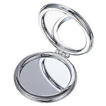 Double-Sided Mirror Purple ABS Compact Makeup Mirror compatible with Makeup Use