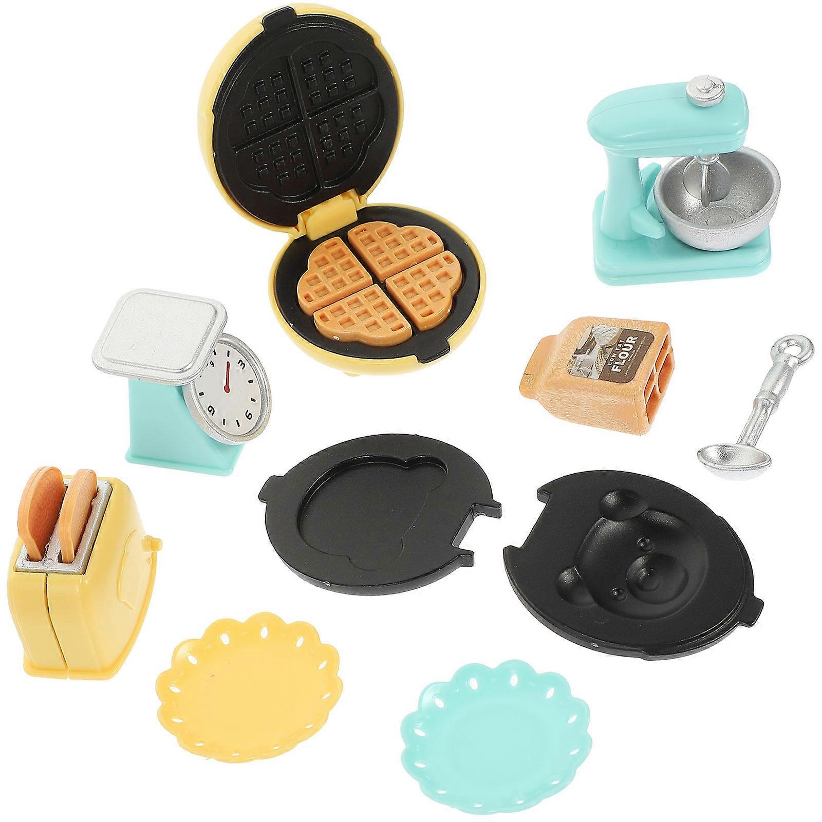 1 Set Simulated Kitchenware Machine Toy Mini Toy House Layout Toy Mini Scale Bread Baking Model