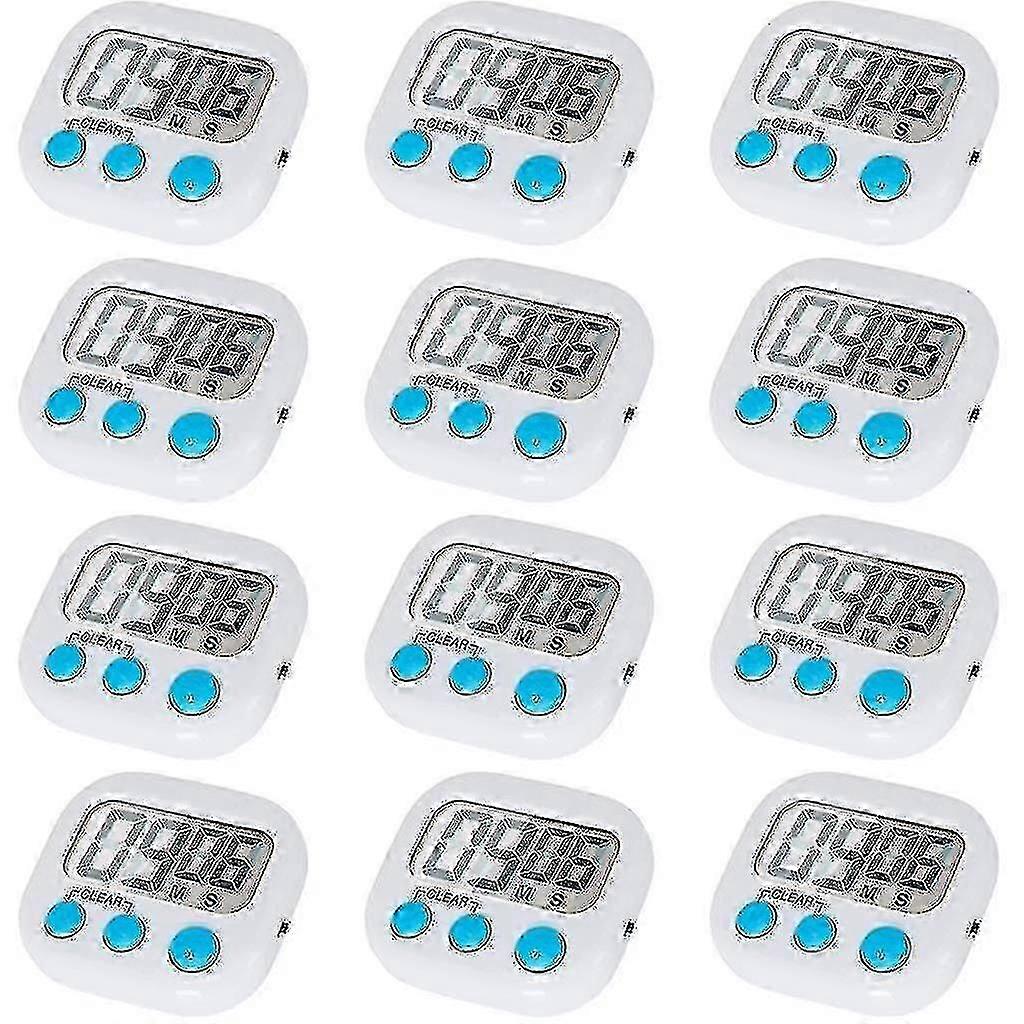 12 Pack Digital Kitchen Timer With On/off Switch, Loud Alarm C G