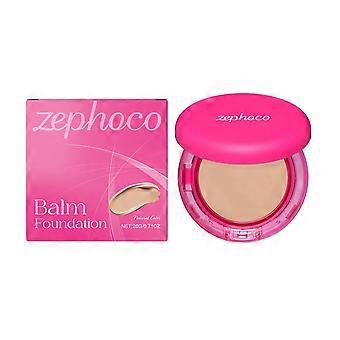 Zephoco Balm Foundation Natural Color Compact Makeup for Women, Lightweight & Long-Lasting
