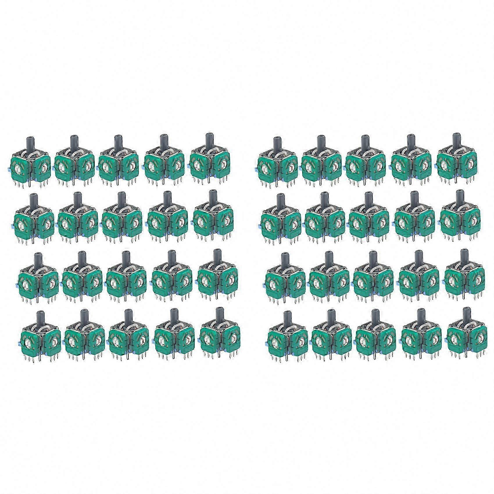 40PCS 3D Analog Joystick Thumb Stick Potentiometer Compatible with PS4, Switch Pro, ONE Game Controller