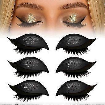 Adjustable Eyelash Stickers with Eyeshadow - Reusable False Eyelashes for Beginners, Quick Eye Makeup