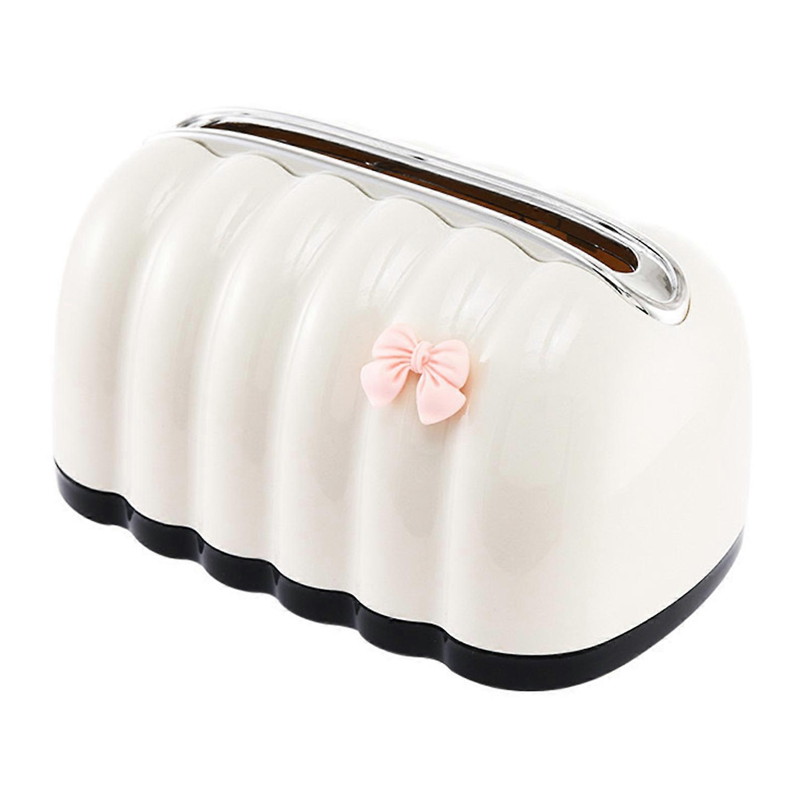 Large Capacity Desktop Tissue Holder with Lifting Spring and Bow