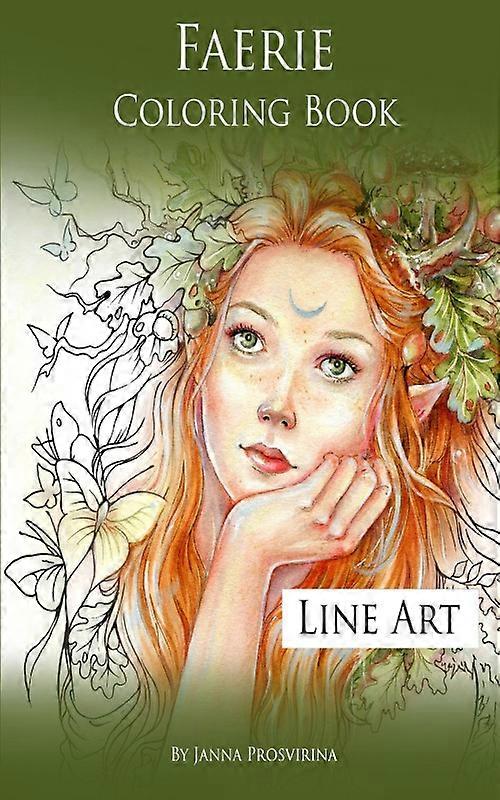 Faerie Coloring Book Line Art
