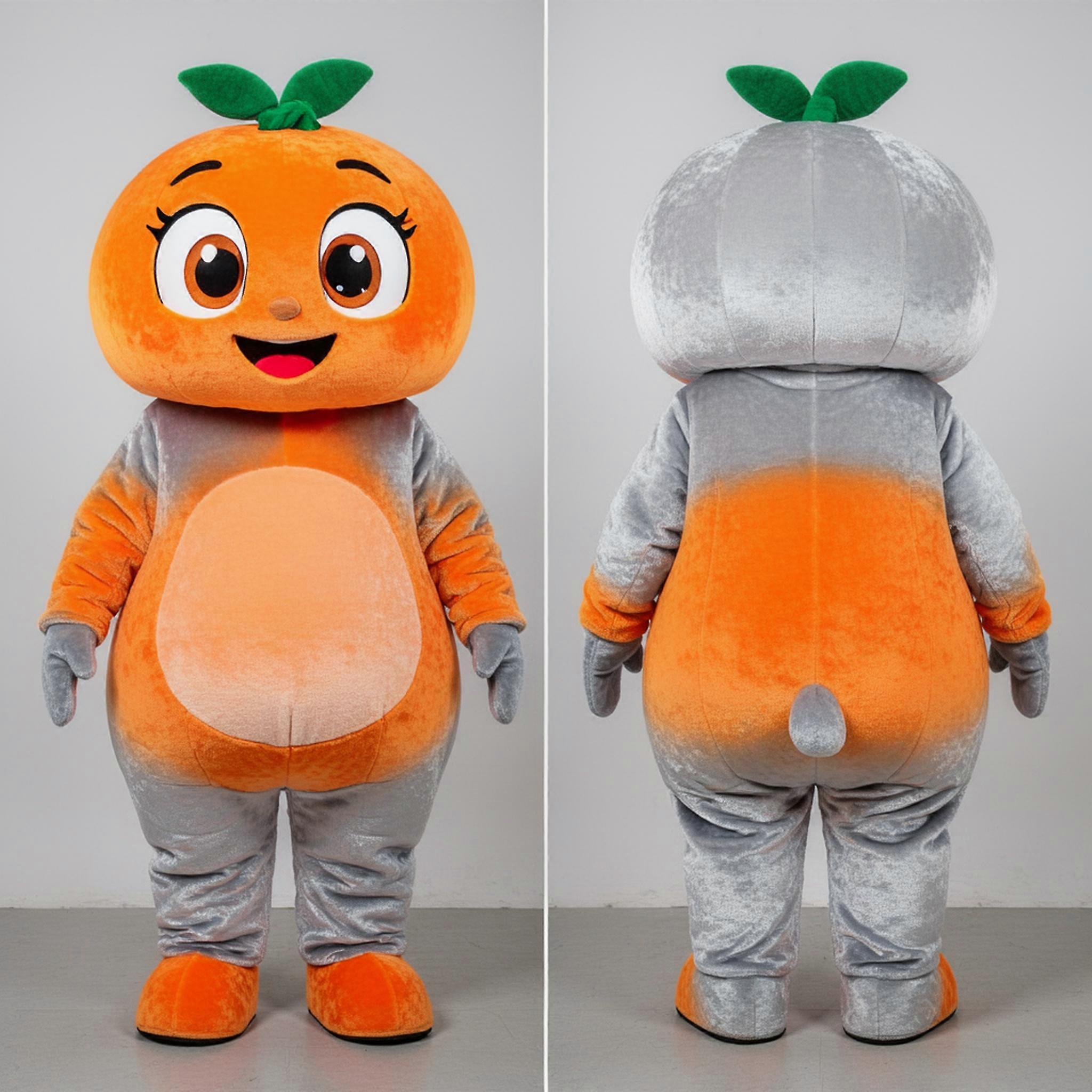 MASTICOT Vibrant Plush Orange Mascot
