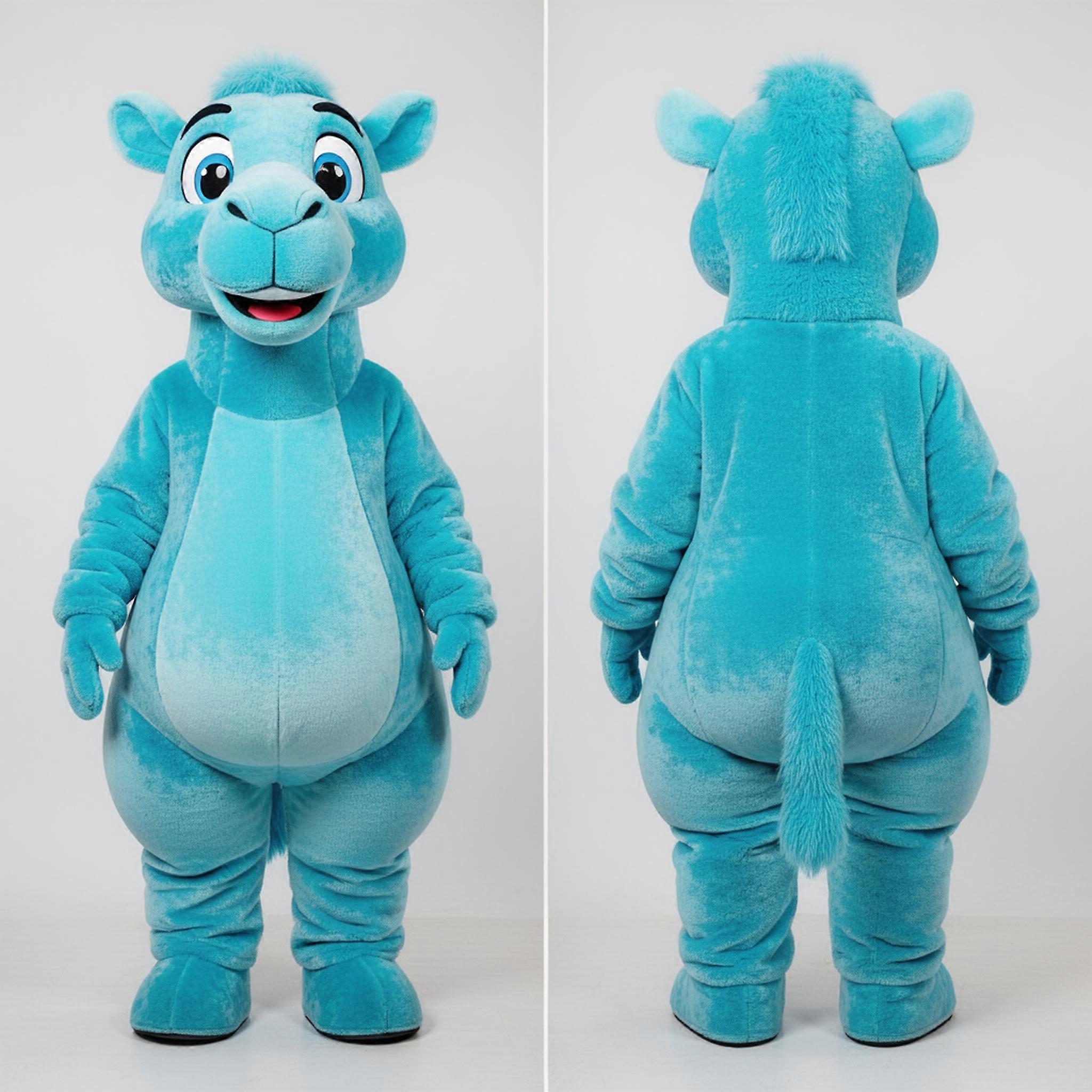 MASTICOT Cyan Cartoon Camel Mascot