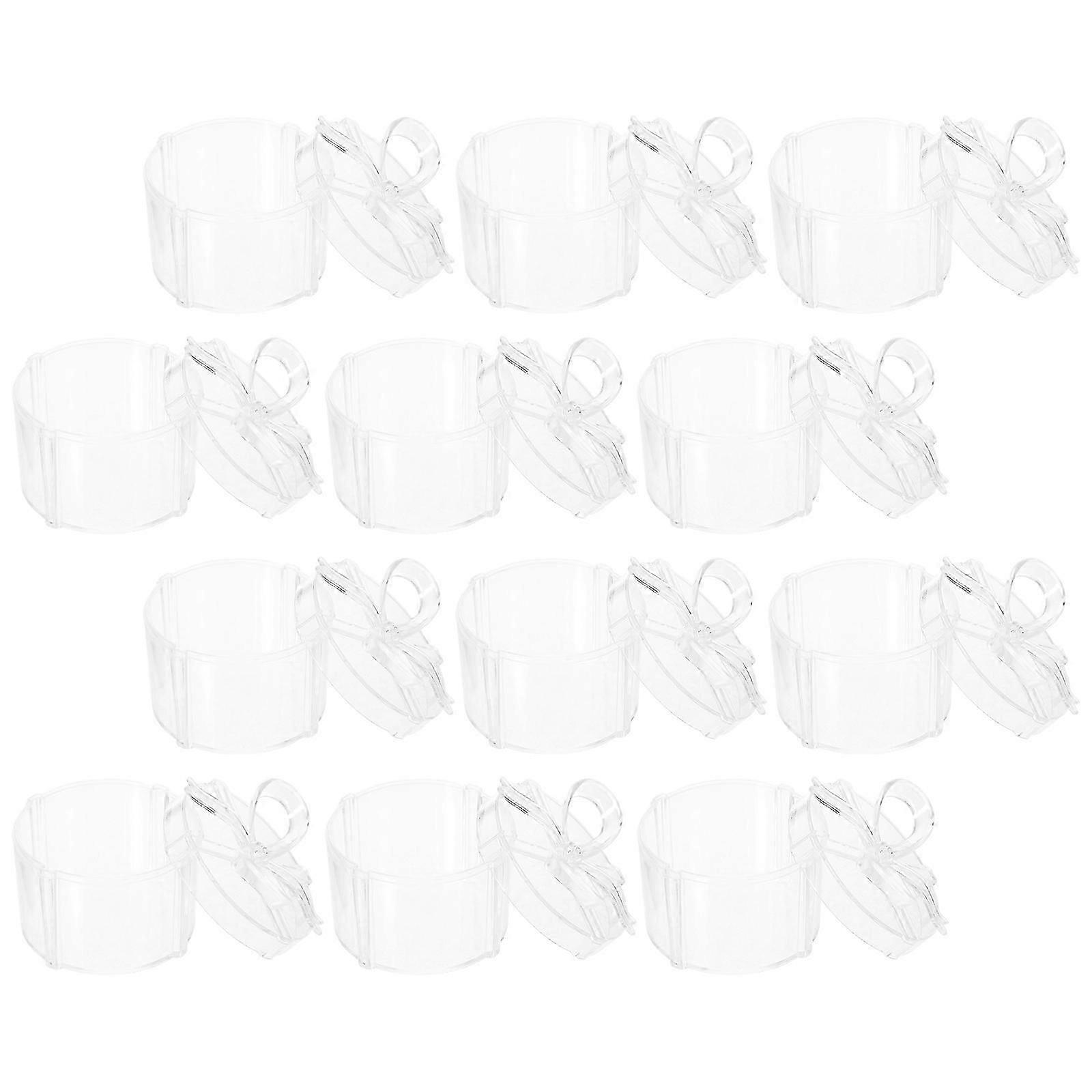 Transparent Candy Storage Boxes 12Pcs Small Wedding Gift Cases