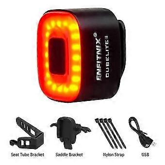 Smart bromsavkännande baklykta, USB-uppladdningsbar LED-cykellampa för MTB-cyklar