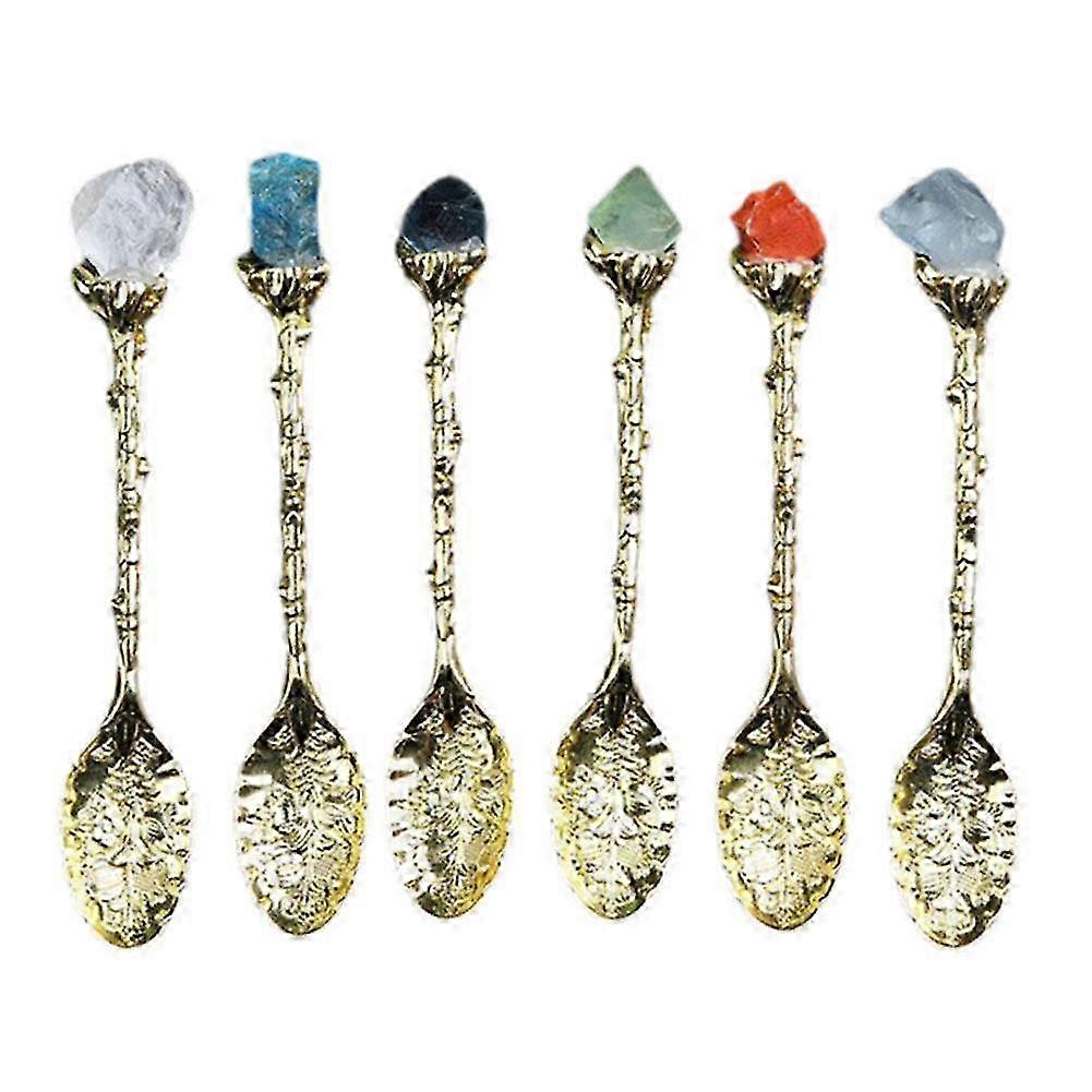 6 Pcs Stone Blend Stirring Spoons