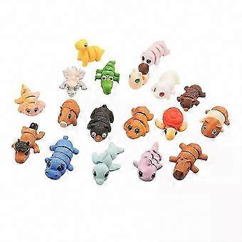 Classroom Rewards & Party Favors 16Pcs Mini 3D Printed Articulated Animals Set with Shining Eyes, Pocket Desk Fidget Toys