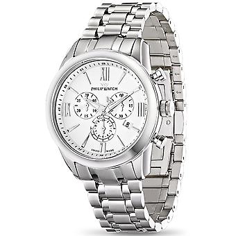Phillip Watch seahorse Swiss Quartz analoge man horloge met R8273996001 roestvrijstalen armband