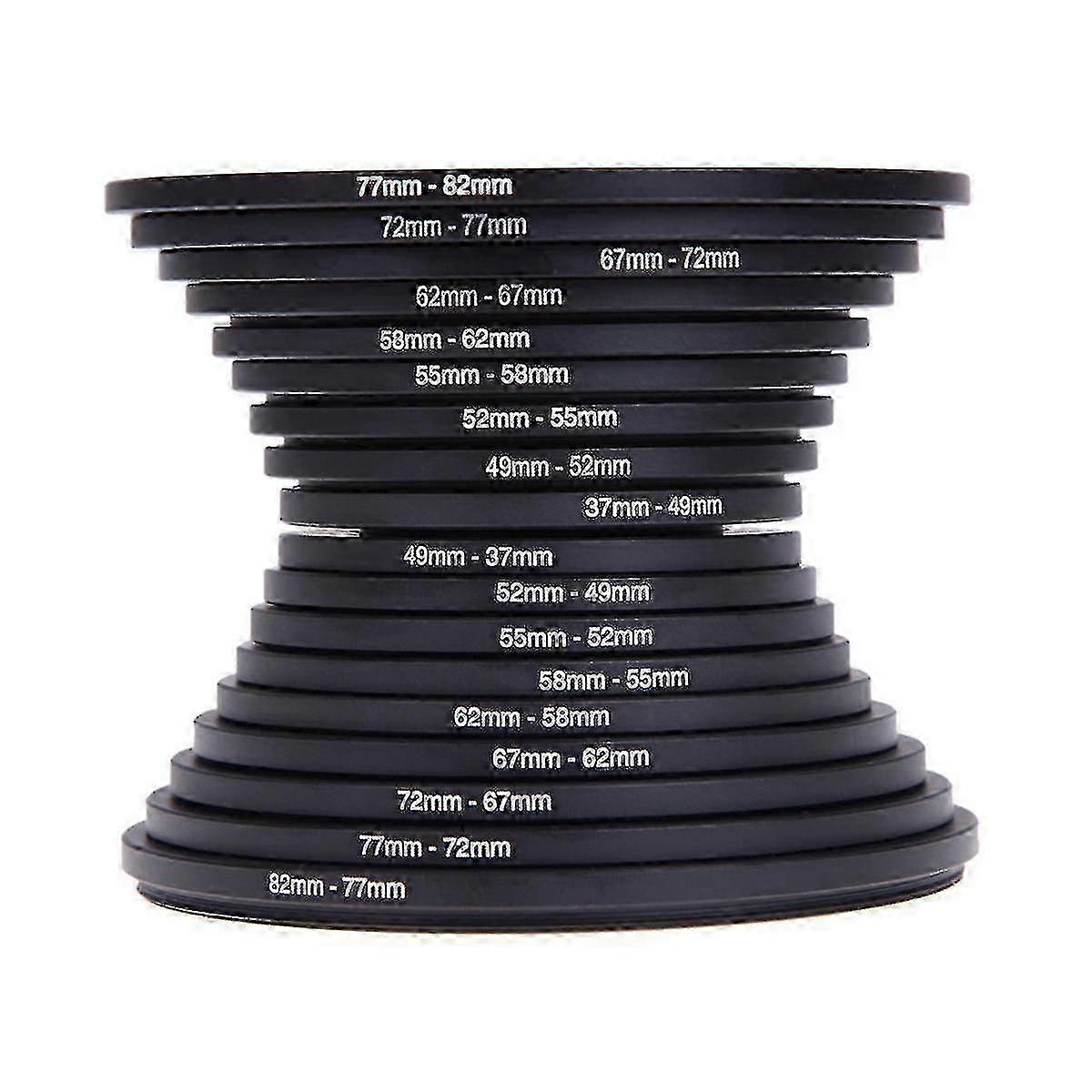 18-Piece Aluminium Lens Filter Adapter Ring Kit