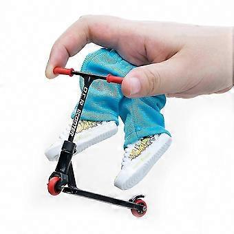 Alloy Mini Finger Scooter Set with Mini Scooters, Finger Pants & Shoes - XN