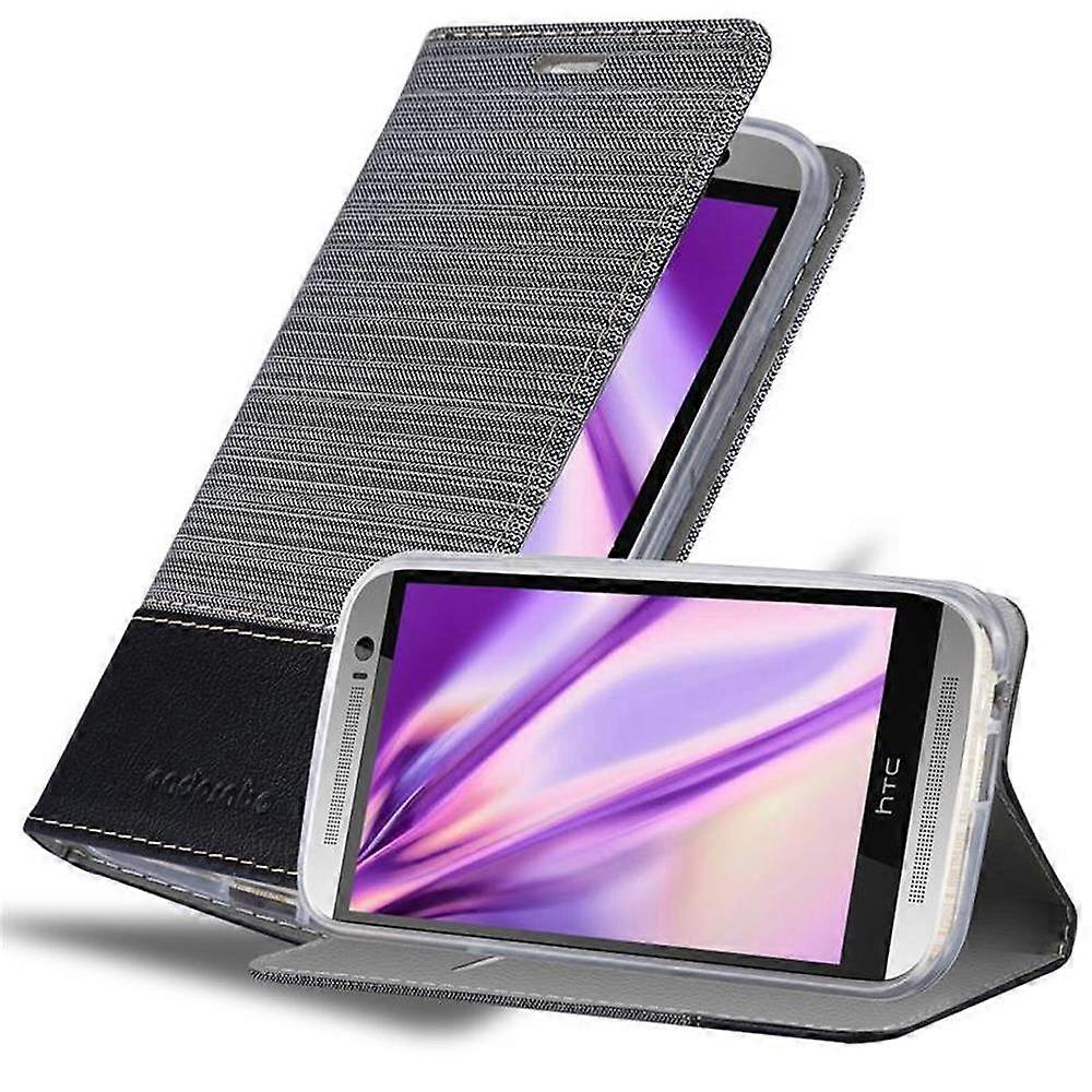 Case compatible with HTC ONE M8 - protective case in jeans look and stand function