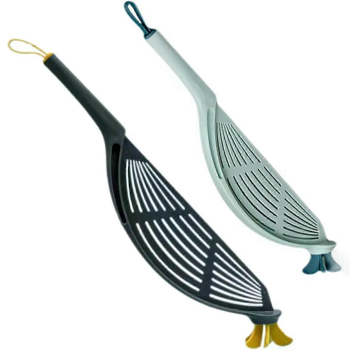 2pcs Rice Filter Baffle Plastic Draining Sieve for Kitchen Use