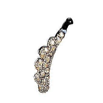 Gold Rhinestone Banana Hair Clip, Elegant Vertical Ponytail Holder for Women, Hair Accessory for Thin Hair