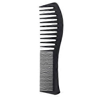 Pente de cabelo em formato de cauda de peixe com dentes duplos.