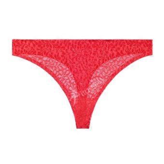 Sports yoga women's sexy coquettish ice silk underwear women's low-rise seamless underwear European and American large-size T-pants