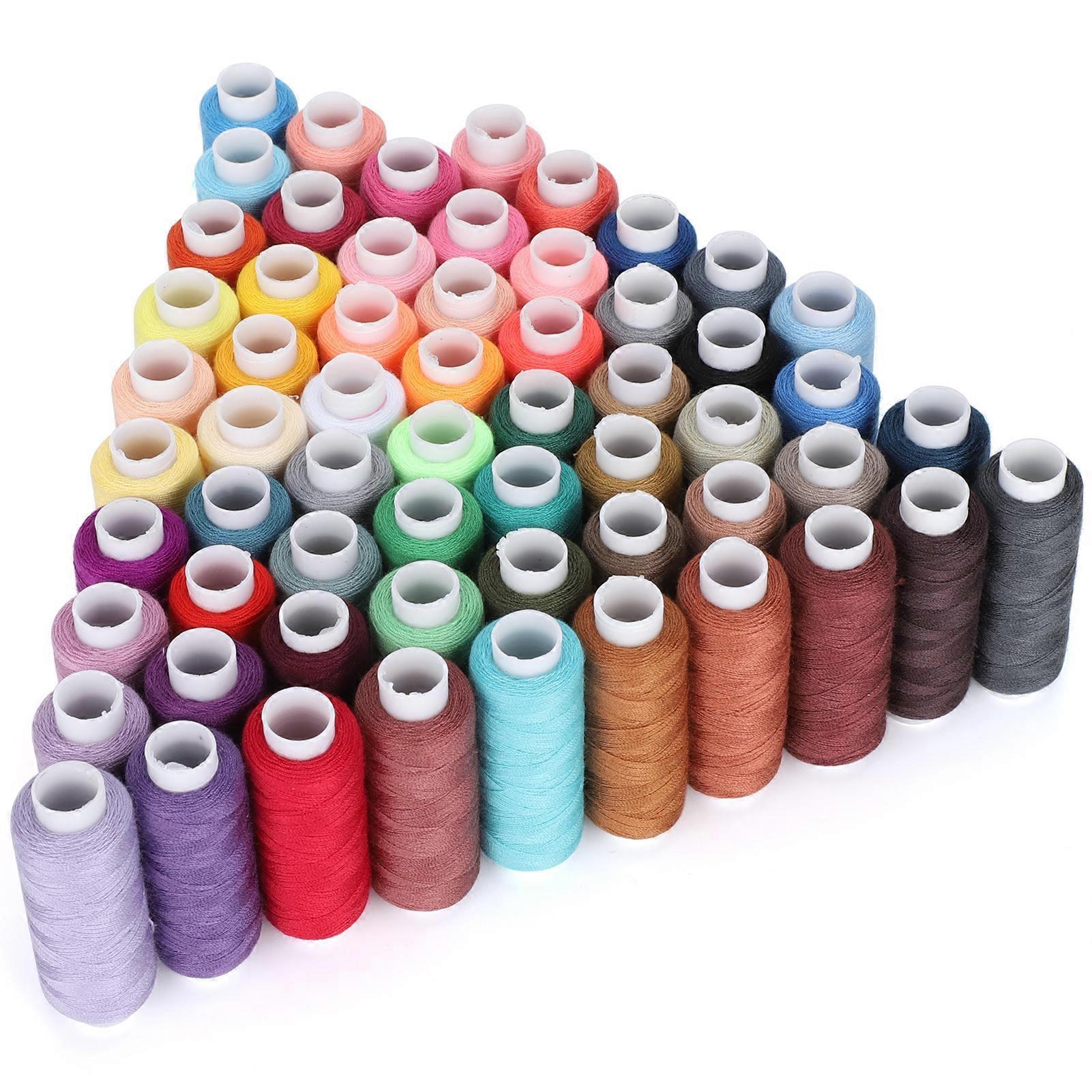 60Pcs DIY Sewing Thread Set Small Roll Apparel Needlework Color Threads 250 Yards