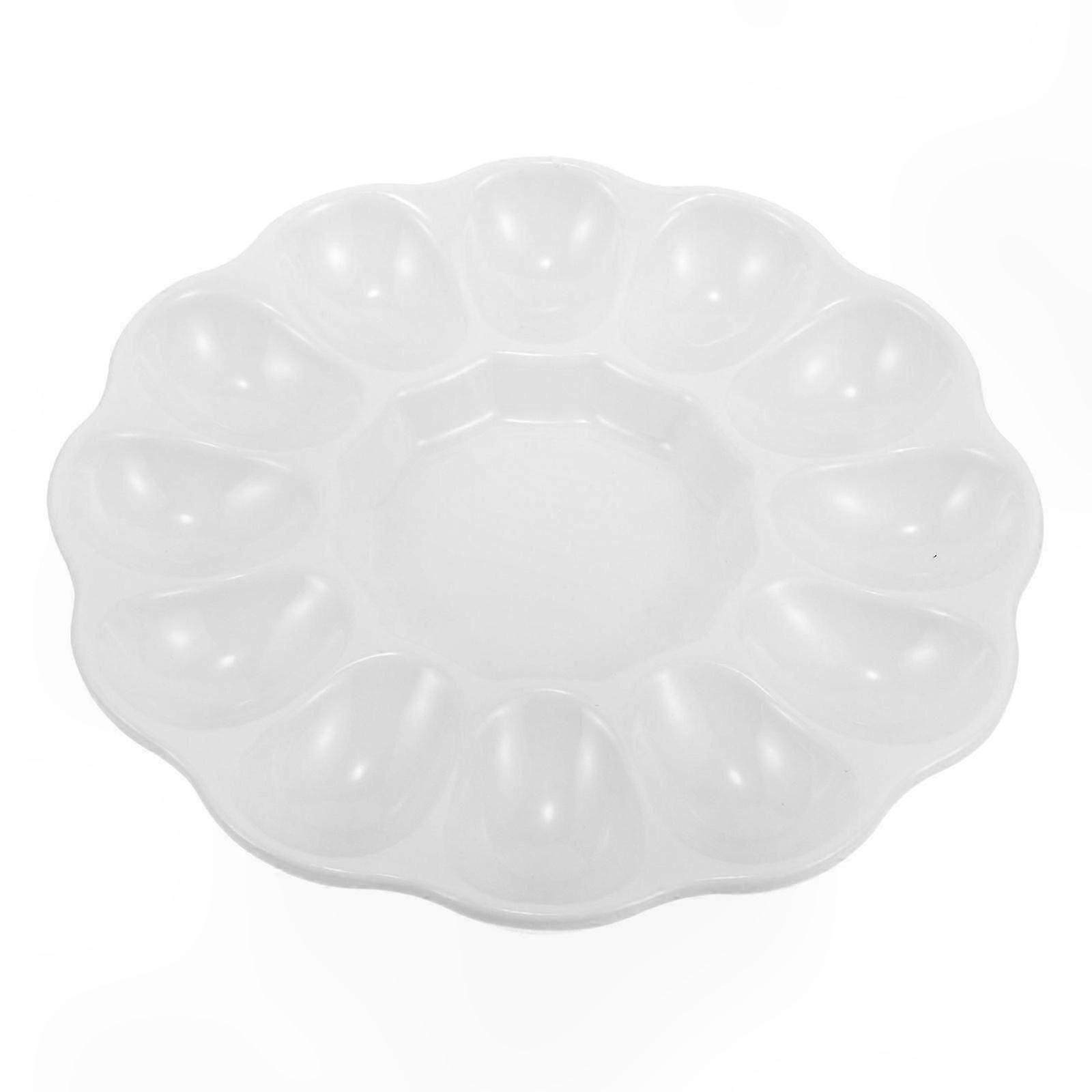 Ceramic Deviled Egg Platter Tray for Catering Serving Display