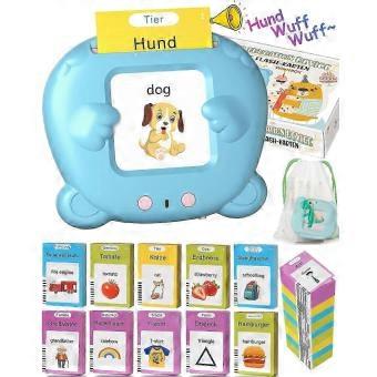 2026 Talking Flashcards German English Learning for Children,Easter Gifts,Flash Cards Educational Games Vocabulary Friend 224 Words Blue_ynas