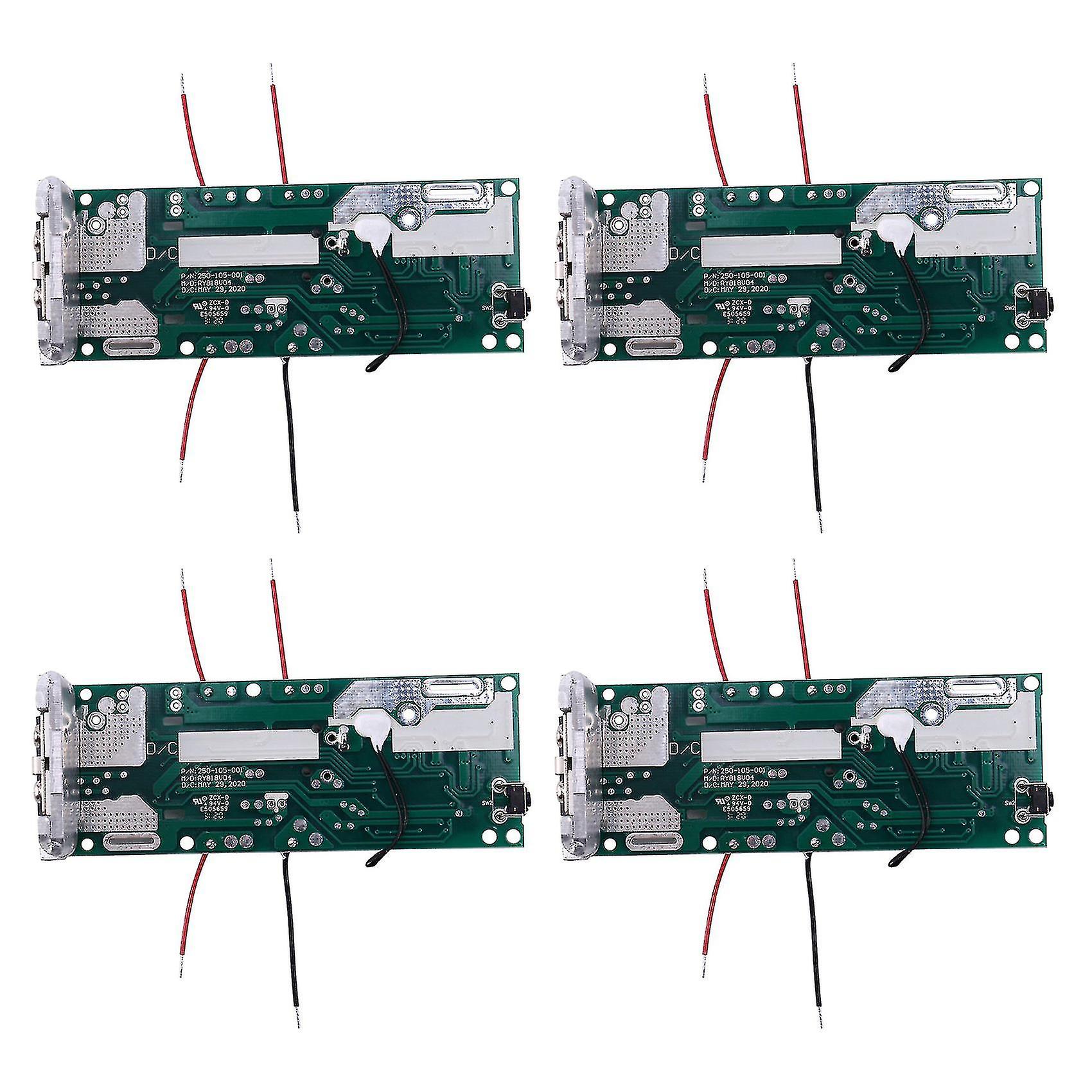 4x Li-ion Battery Charging Protection Circuit Board Pcb For 20v P108 Rb18l40 Power Tools Battery