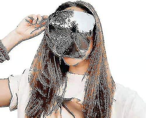 Oversized Full Face Polarized Large Mirror Sunglasses, Multicolor Protective Face Shield Visor Glasses