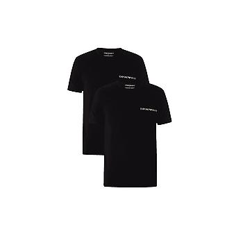 Emporio Armani 2er-Pack T-Shirt mit Rundhalsausschnitt - Schwarz