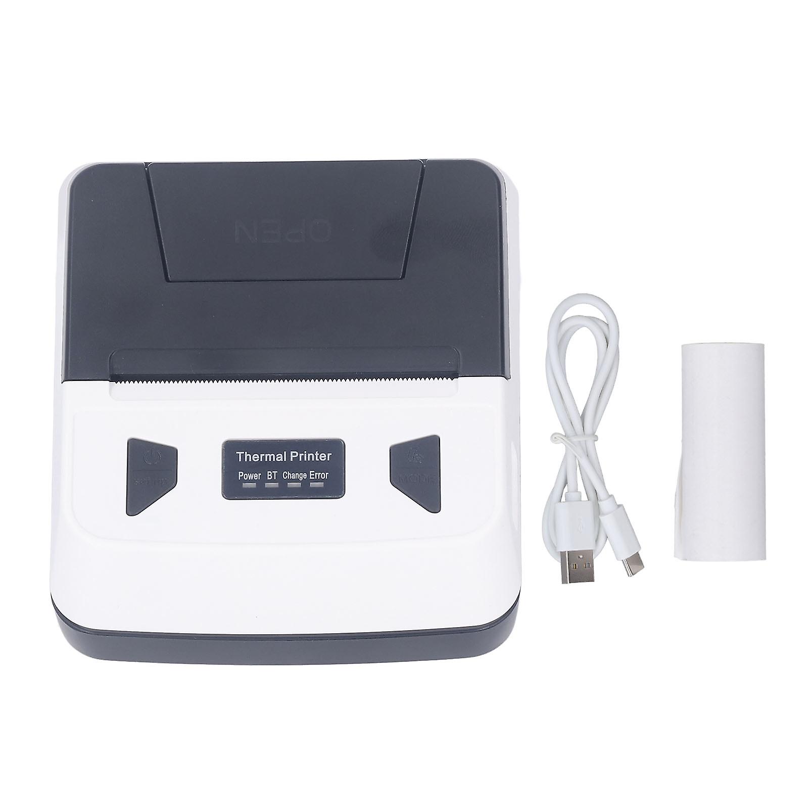 Thermal Printer Bluetooth Portable Mini Receipt Ticket Bill POS Printing Machine White 80mm for WindowsXP